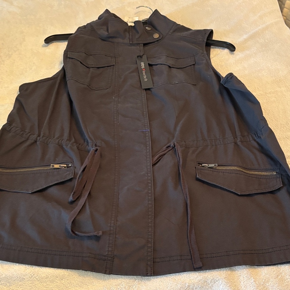 BCBGeneration navy blue Utility vest